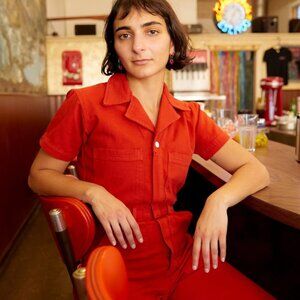 NWOT Big Bud Press Short Sleeve Jumpsuit - Paprika